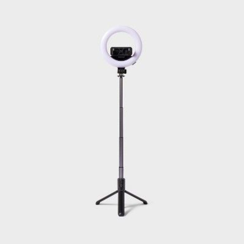heyday Black and White Ring Light with Tripod